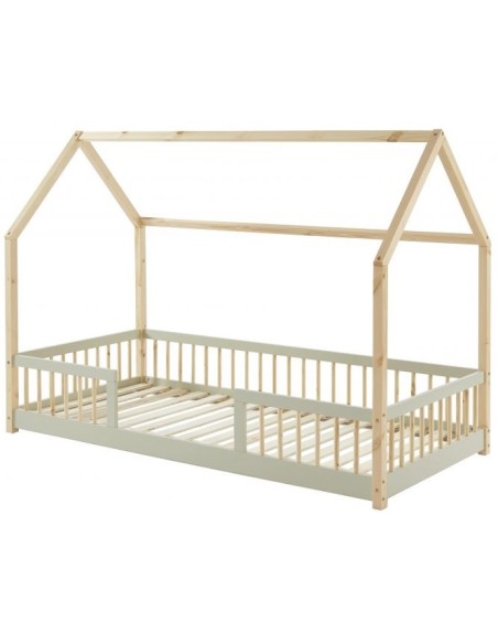 Ensemble Lit Château Ivoire avec matelas 90x190 - Laïba Kids