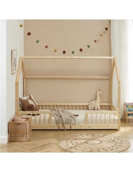 Ensemble Lit Nocturne Naturel avec matelas 90x190 - Laïba Kids