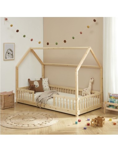 Ensemble Lit Nocturne Naturel avec matelas 90x190 - Laïba Kids
