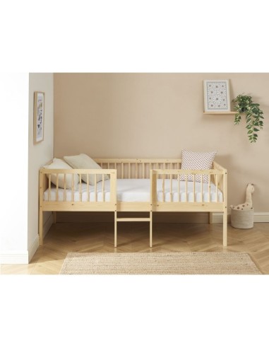 Ensemble Lit Nestor Beige avec matelas enfant 90x190 - Laïba Kids