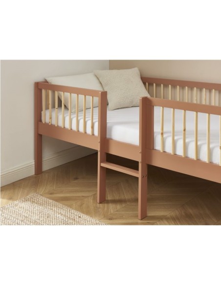 Ensemble Lit Nestor Terracotta avec matelas enfant 90x190 - Laïba Kids