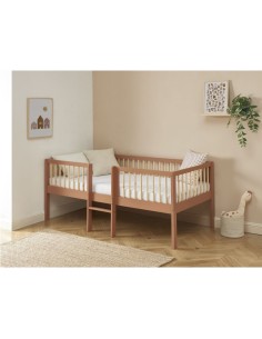 Ensemble Lit Nestor Terracotta avec matelas enfant 90x190 - Laïba Kids 2