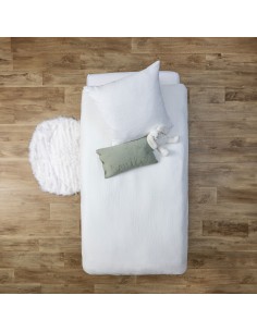 Parure De Lit Enfant Double Gaze En Coton Blanc 140x200 Atmosphera 2