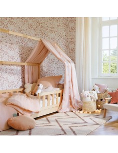 Parure De Lit Enfant Double Gaze En Coton Rose 140x200 Atmosphera 2