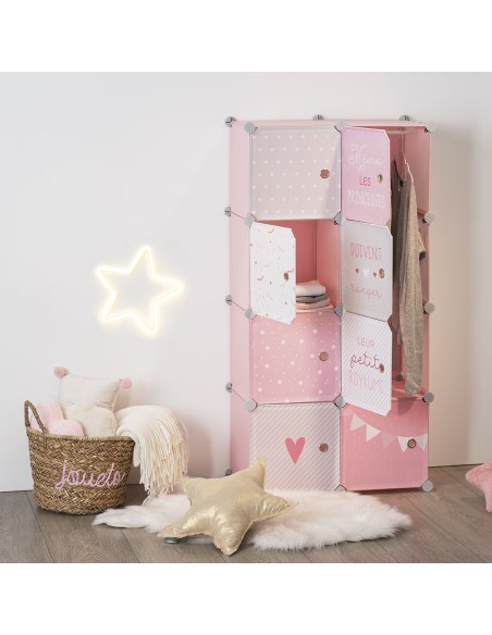 Meuble De Rangement Rangement Penderie Rose Atmosphera For Kids
