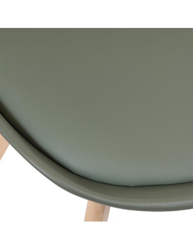 Chaise scandinave coque PP Vert Kaki Home Deco Factory