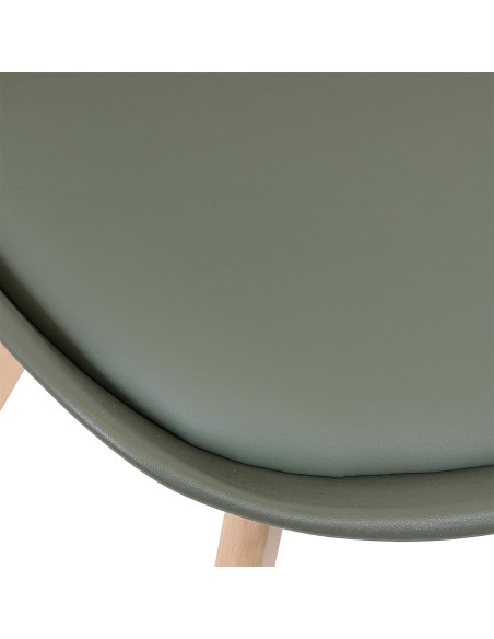 Chaise scandinave coque PP Vert Kaki Home Deco Factory