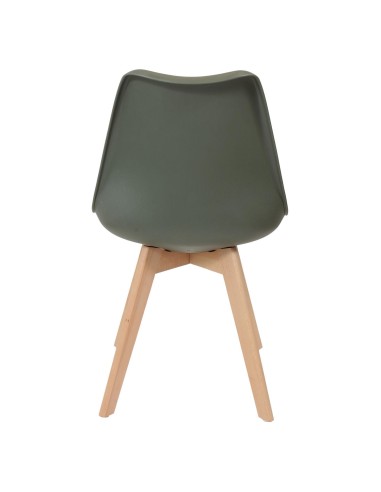 Chaise scandinave coque PP Vert Kaki Home Deco Factory