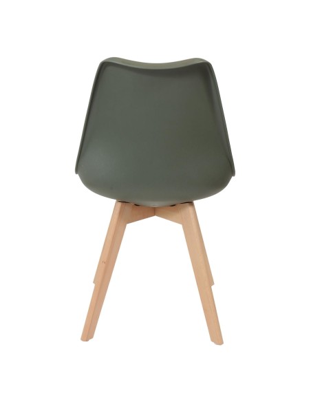 Chaise scandinave coque PP Vert Kaki Home Deco Factory