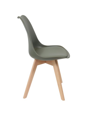 Chaise scandinave coque PP Vert Kaki Home Deco Factory