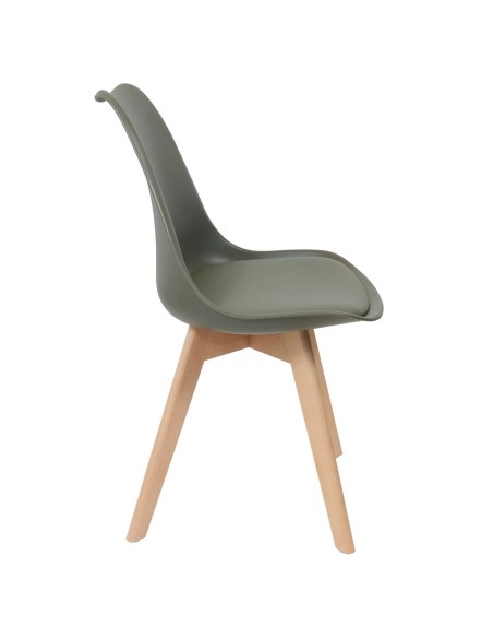 Chaise scandinave coque PP Vert Kaki Home Deco Factory
