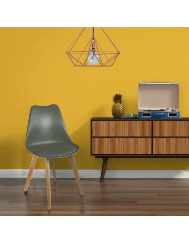 Chaise scandinave coque PP Vert Kaki Home Deco Factory