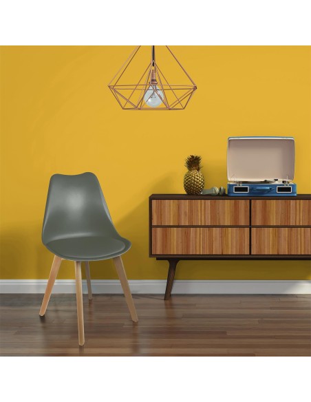 Chaise scandinave coque PP Vert Kaki Home Deco Factory