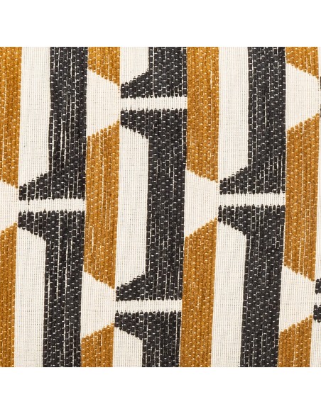 Tabouret D'appoint Chiara Chenille Jacquard Ocre Atmosphera