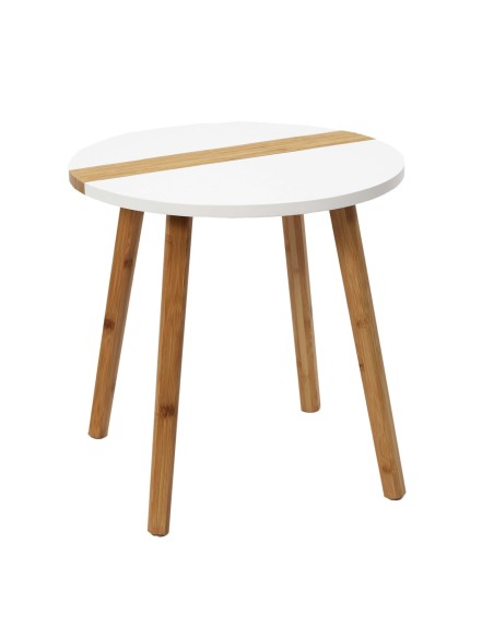 Lot De 2 Tables Gigognes Relief Blanches Home Deco Factory