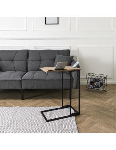 Table D'appoint Support Tablette Noire Home Deco Factory