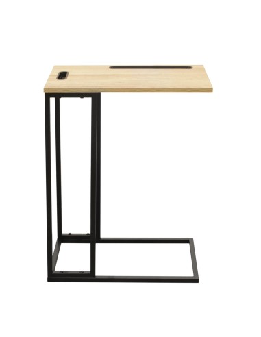 Table D'appoint Support Tablette Noire Home Deco Factory