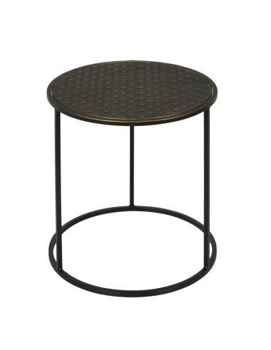 Lot De 2 Tables D'appoint En Métal Martele Mirage Home Deco Factory