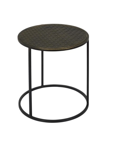 Lot De 2 Tables D'appoint En Métal Martele Mirage Home Deco Factory