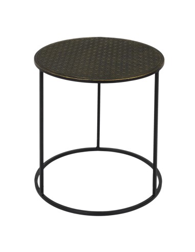 Lot De 2 Tables D'appoint En Métal Martele Mirage Home Deco Factory