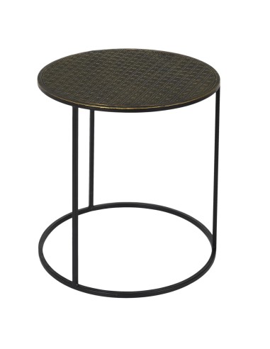 Lot De 2 Tables D'appoint En Métal Martele Mirage Home Deco Factory