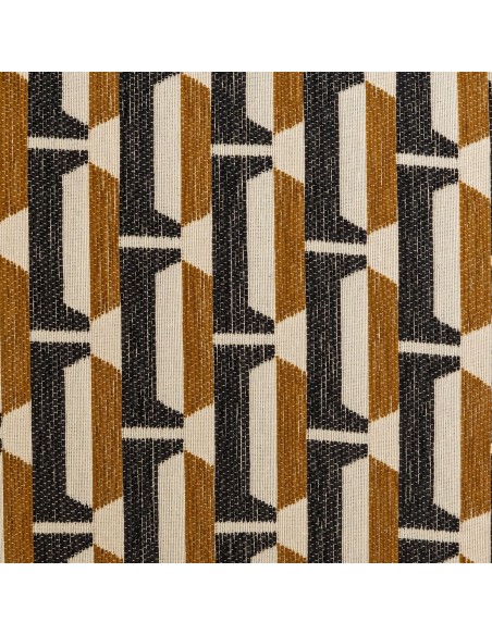 Fauteuil Chiara Bouclette Beige Noir Atmosphera