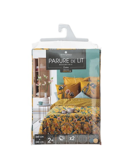 Parure de lit Art De Leona 260x240 Ocre Atmosphera