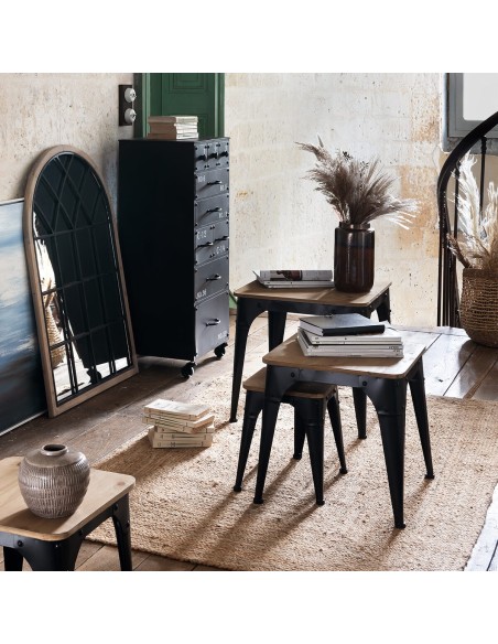 Table D\'appoint en métal Design Recup Gris