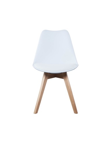 Chaise scandinave avec coussin Blanche