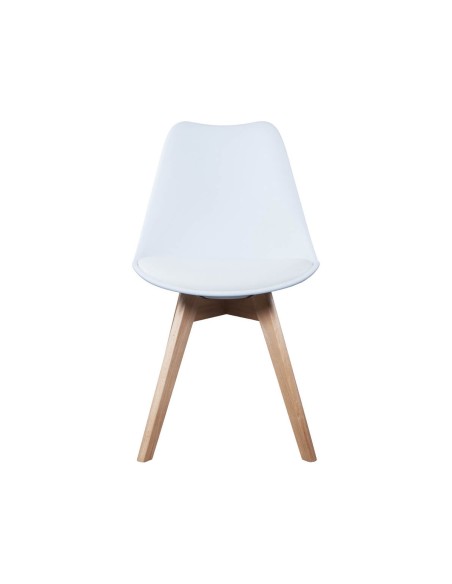 Chaise scandinave avec coussin Blanche