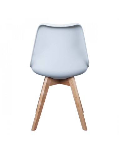 Chaise scandinave avec coussin Blanche