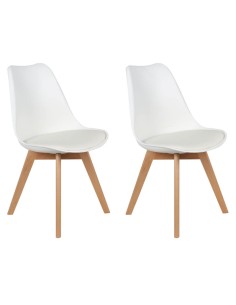 Chaise scandinave avec coussin Blanche