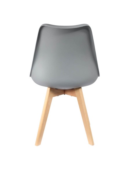 Chaise scandinave avec coussin Gris