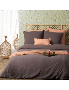 Parure de lit Flora Gris 240x220 Atmosphera 2