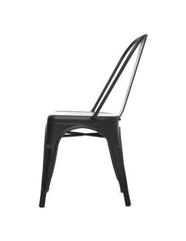Chaise De Table Niko En Métal Noire Atmosphera