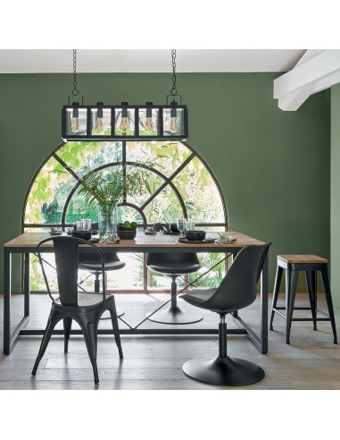 Chaise De Table Niko En Métal Noire Atmosphera