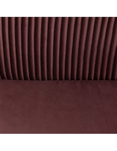 Fauteuil Solaro En Velours Plissé Rubis Prune Atmosphera
