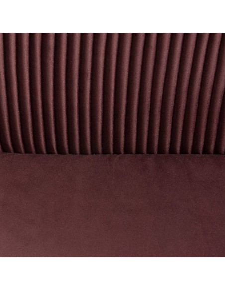 Fauteuil Solaro En Velours Plissé Rubis Prune Atmosphera