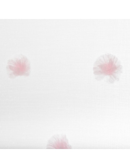 Rideau Voilage Pour Enfant Pompons Rose 140x240 Atmosphera For Kids