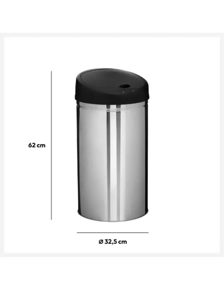Poubelle Automatique Sensor 42L En Métal Inox Five