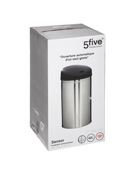 Poubelle Automatique Sensor 42L En Métal Inox Five