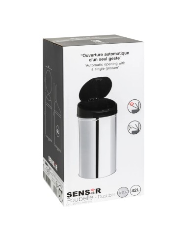 Poubelle Automatique Sensor 42L En Métal Inox Five