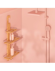 Serviteur De Douche 3 Niveaux En Bambou Five 2