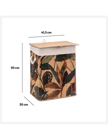 Panier À Linge Palawan 60L En Bambou Beige Five