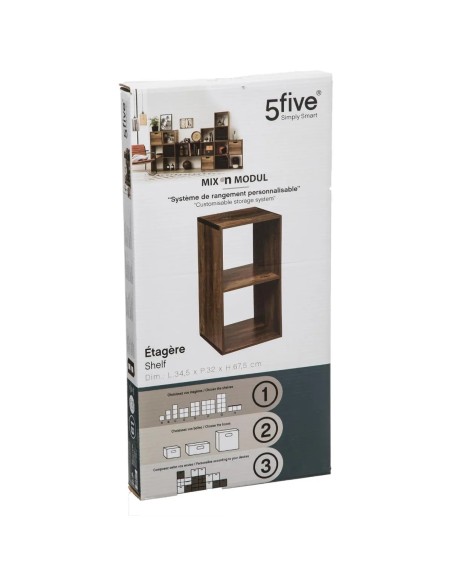 Étagère 2 cases Mix N Modul Marron Five