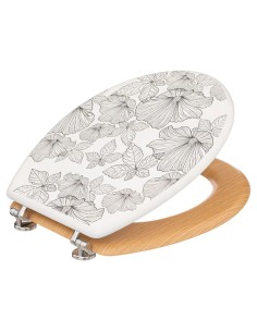 Abattant WC En Bois Et Zinc Blackflora Blanc Five 2