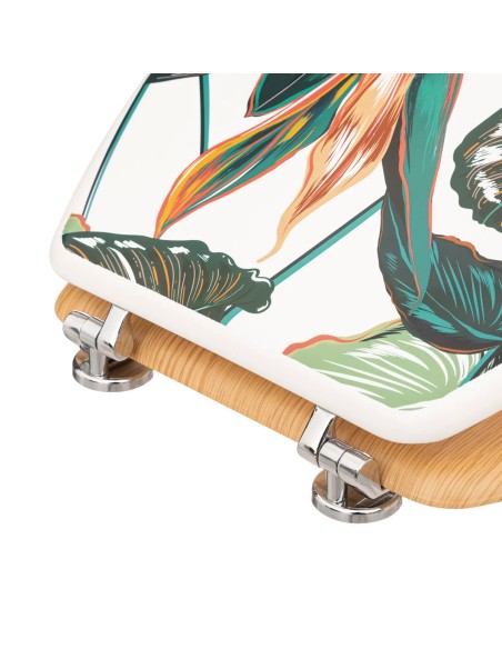 Abattant WC En Bois Et Zinc Palawan Multicolore Five