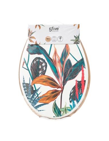 Abattant WC En Bois Et Zinc Palawan Multicolore Five