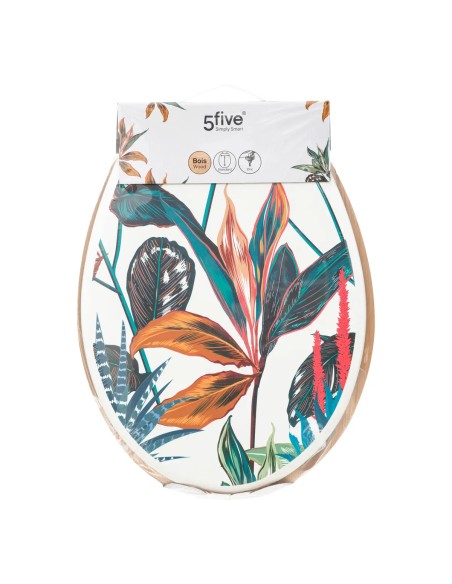 Abattant WC En Bois Et Zinc Palawan Multicolore Five