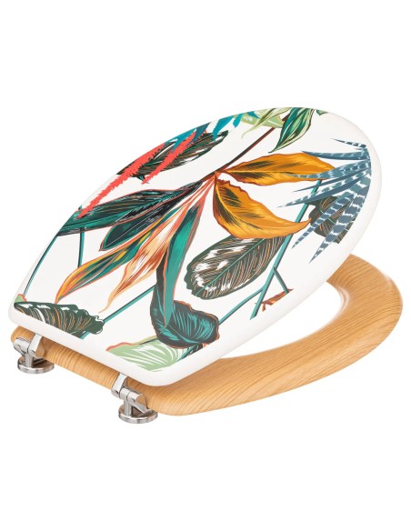 Abattant WC En Bois Et Zinc Palawan Multicolore Five